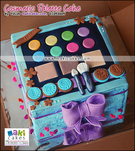 Cosmetic Palette Cake for Ina - Maki Cakes