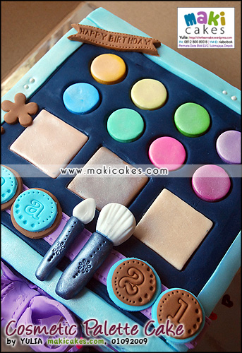 Cosmetic Palette Cake for Ina_ - Maki Cakes