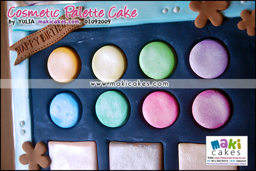 Cosmetic Palette Cake for Ina__ - Maki Cakes